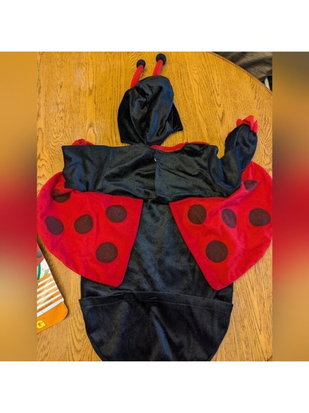 Rubies infant newborn Ladybug Costume  includes a bunting bag & soft head piece - Picture 8 of 10